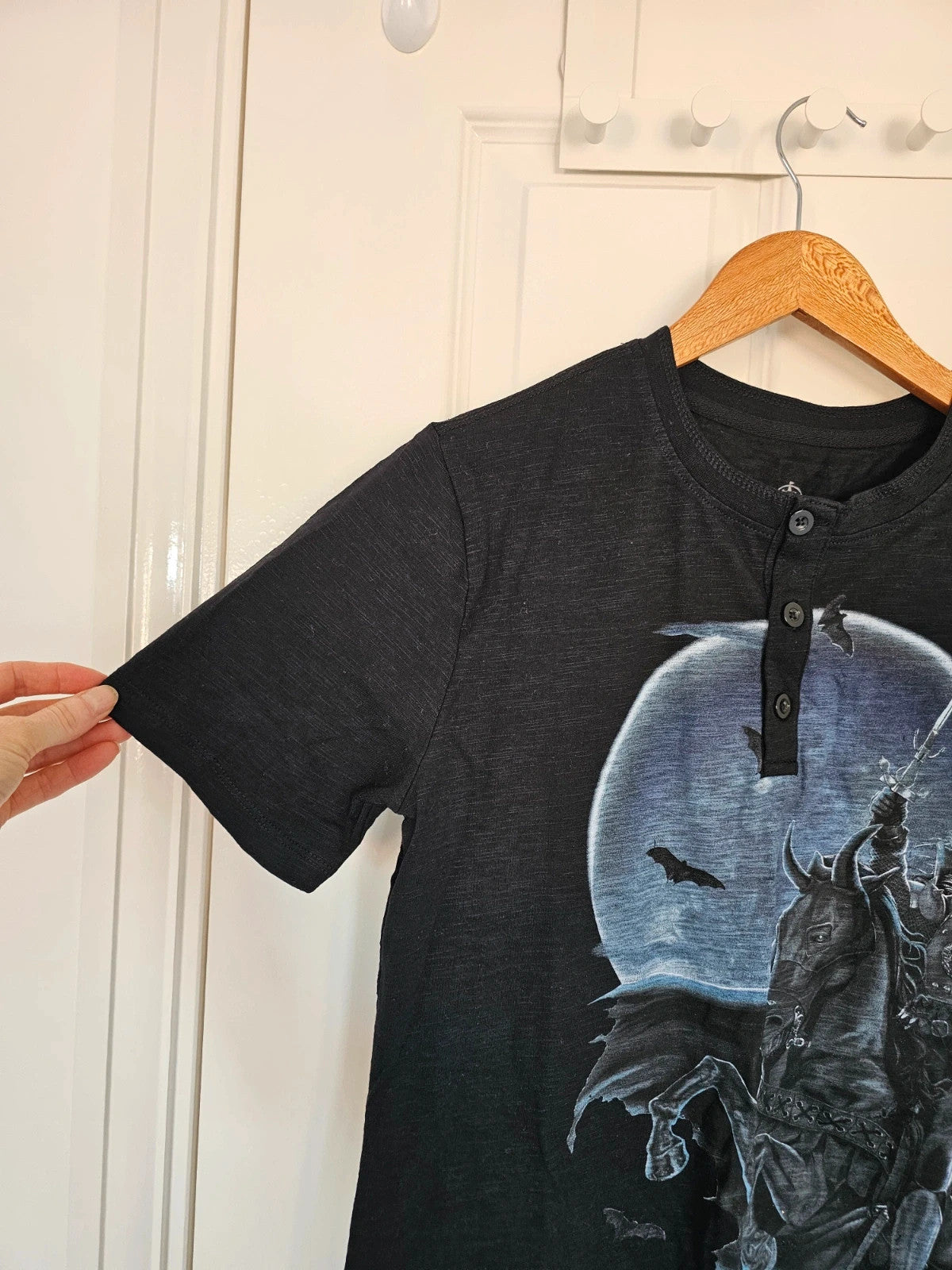Disney General Kael horse Willow T-shirt men black cotton rich shorts sleeve tee casual L