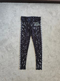 Disney women Star Wars black leggings galaxy light speed elastic waistband slim fit casual S/8