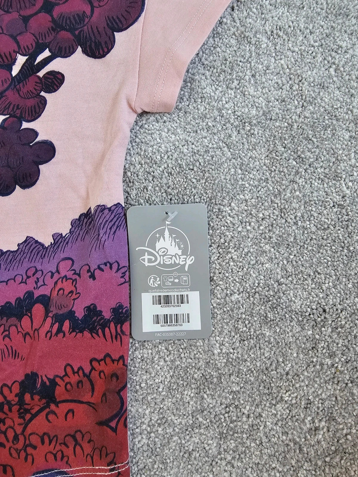 Disney kids girls 7/8y Strange World T-shirt Ethan Meridian Platsch cotton rich pink/purple top