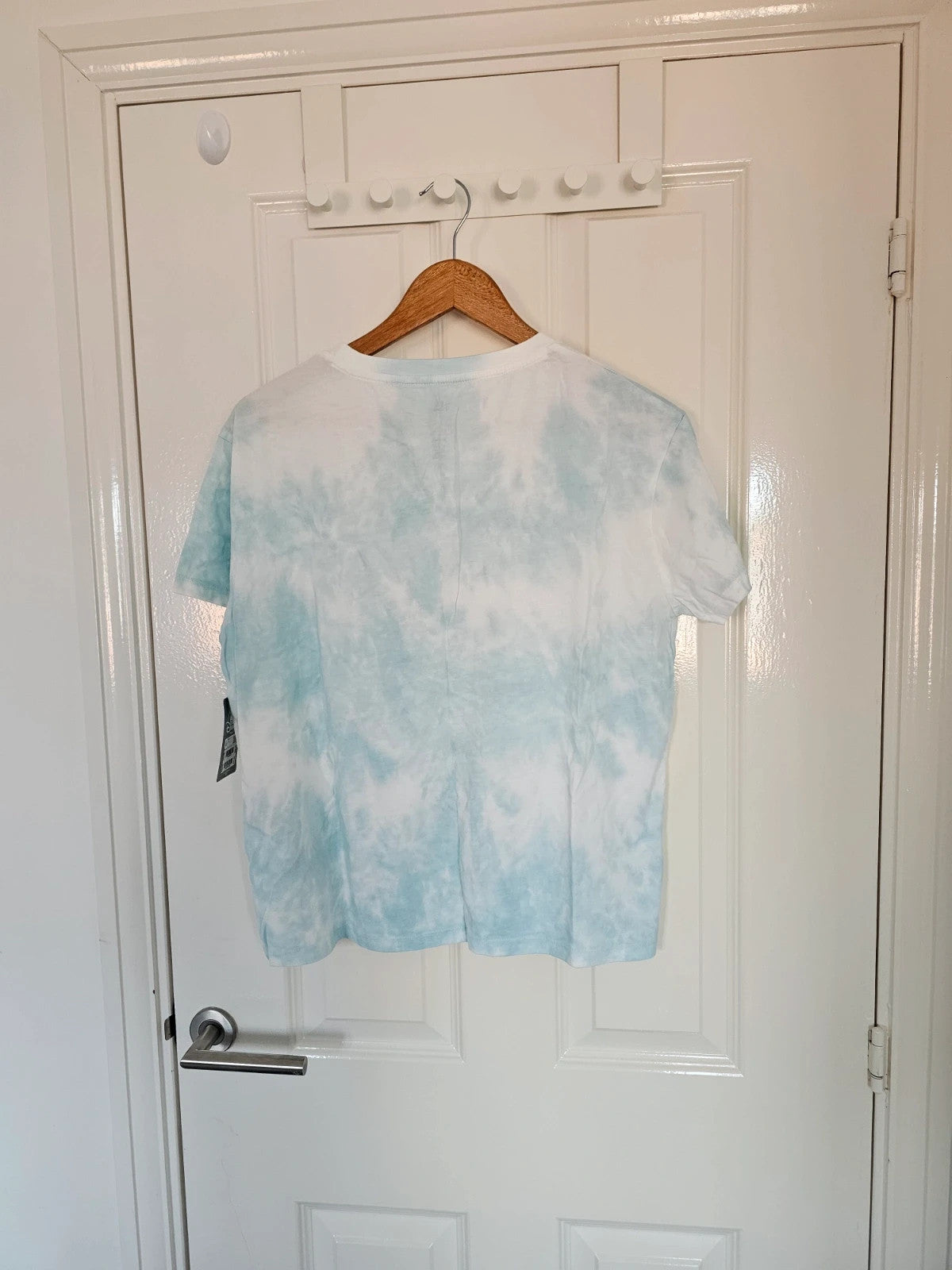 Disney women Encanto Luisa I Move Mountains short sleeve T-shirt tie dye blue cotton relaxed tee S