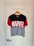Disney Marvel Her Universe women short sleeve T-shirt logo print cotton crop black/red/white M/10