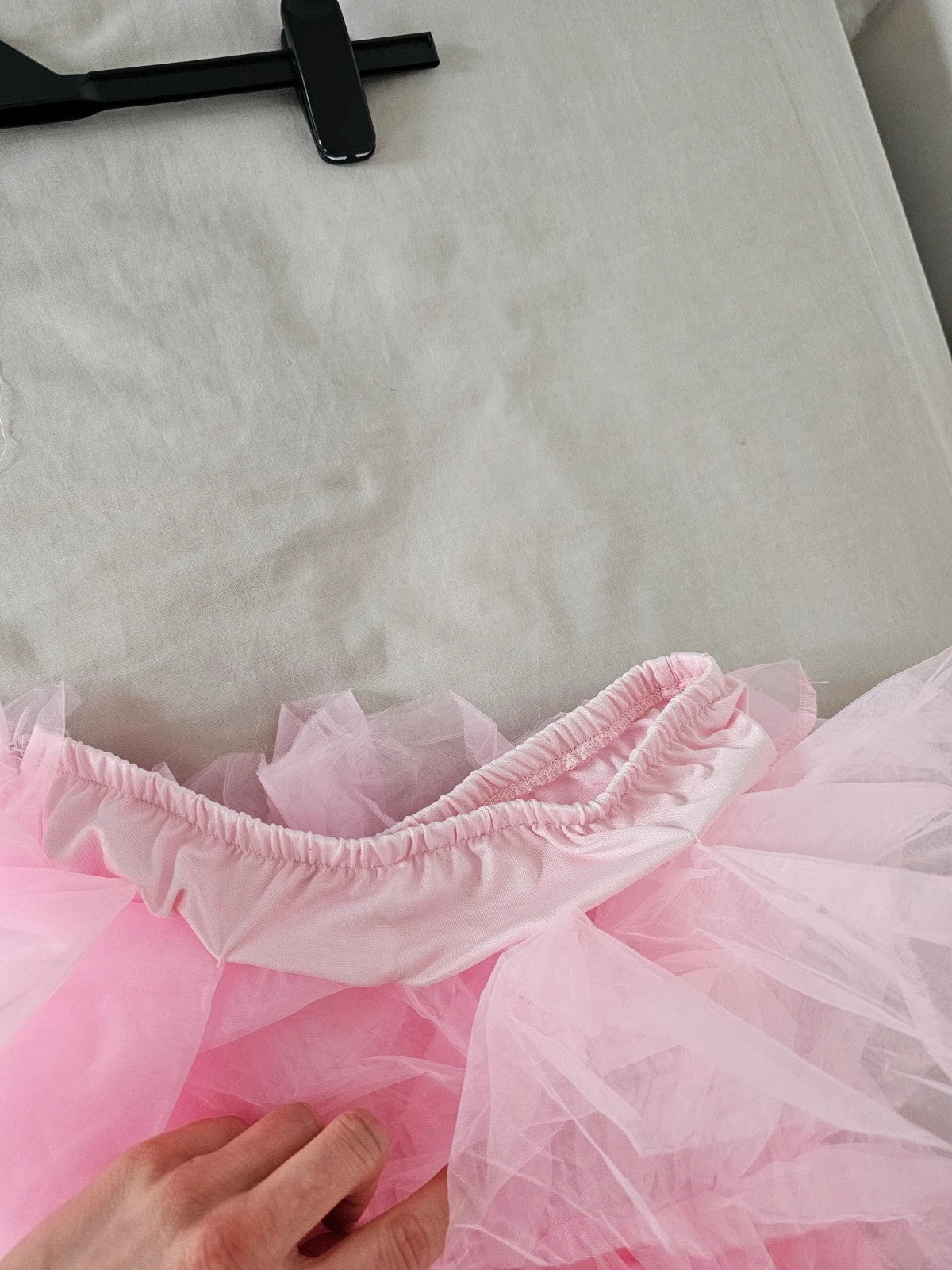 Betrodi women high low tulle dress strapless off shoulder tiered flowy tutu dress A-line pink S