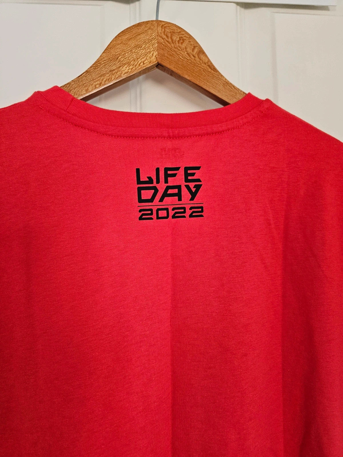 Disney Star Wars red short sleeve T-shirt Wookiee Life Day cotton rich casual tee unisex M