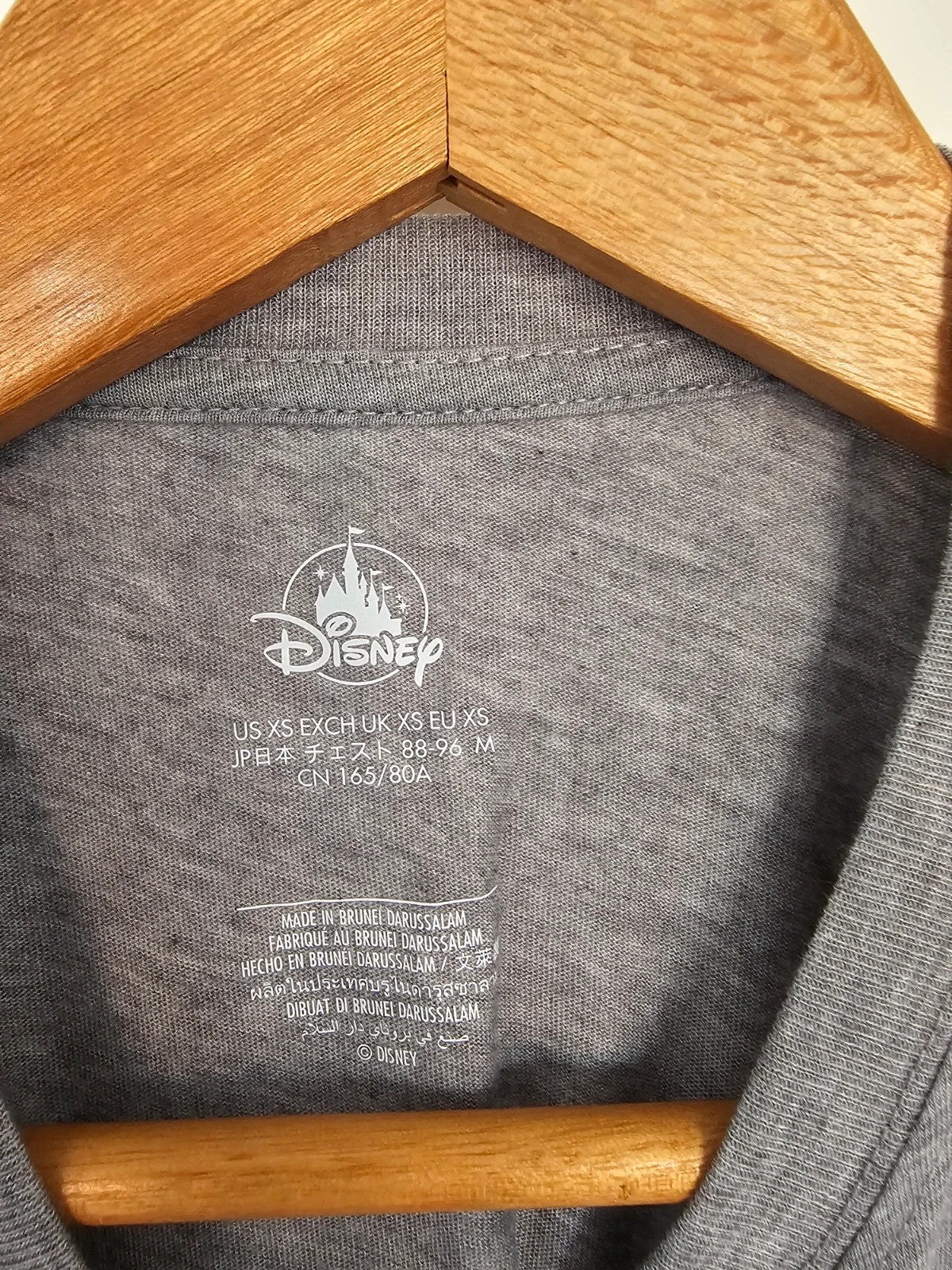 Disney 50th anniversary Walt Partners Mickey T-shirt short sleeve cotton mix unisex tee grey XS
