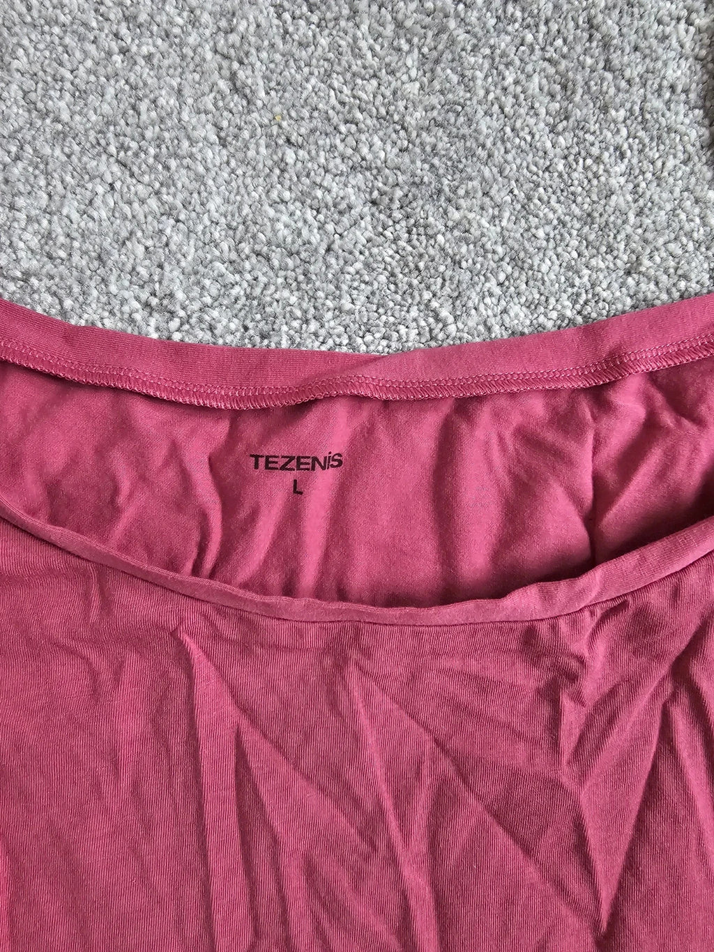 Tenezis sleeveless cotton stretch camisole top women round neck straps casual pink L/12