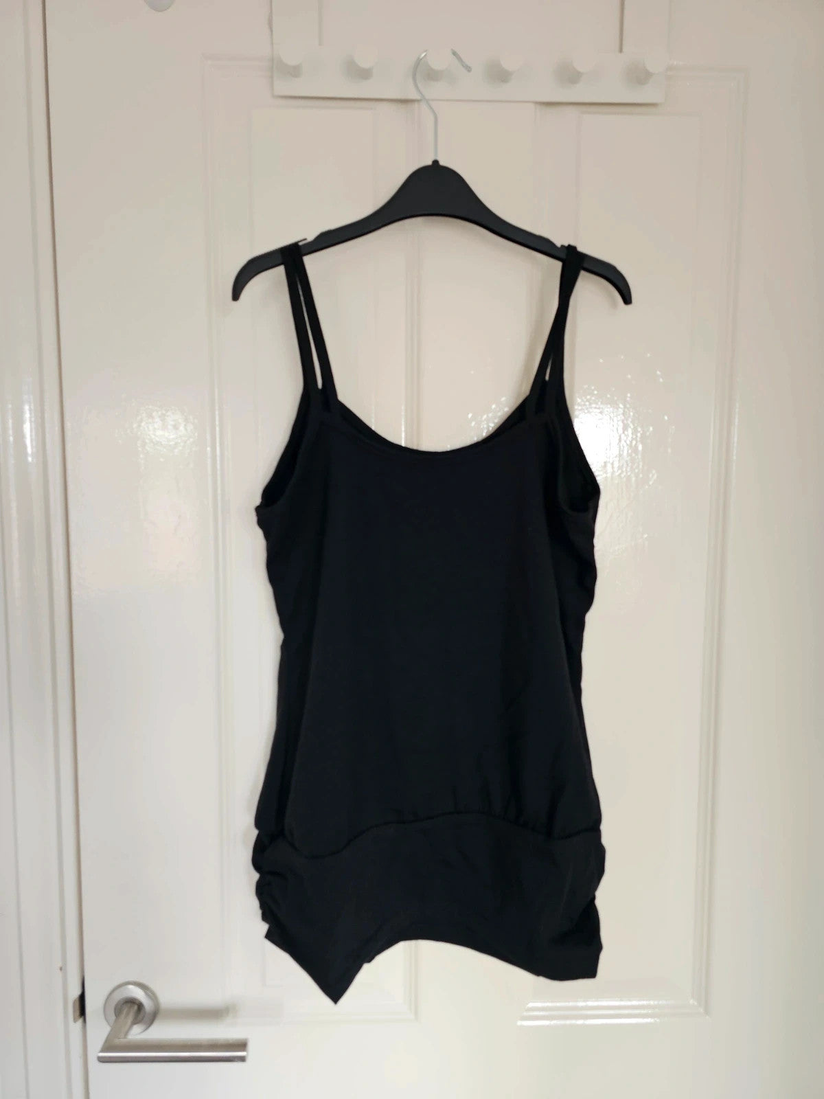 Shein 2pcs double straps tank tops women sleeveless cotton touch summer casual black/red M/10