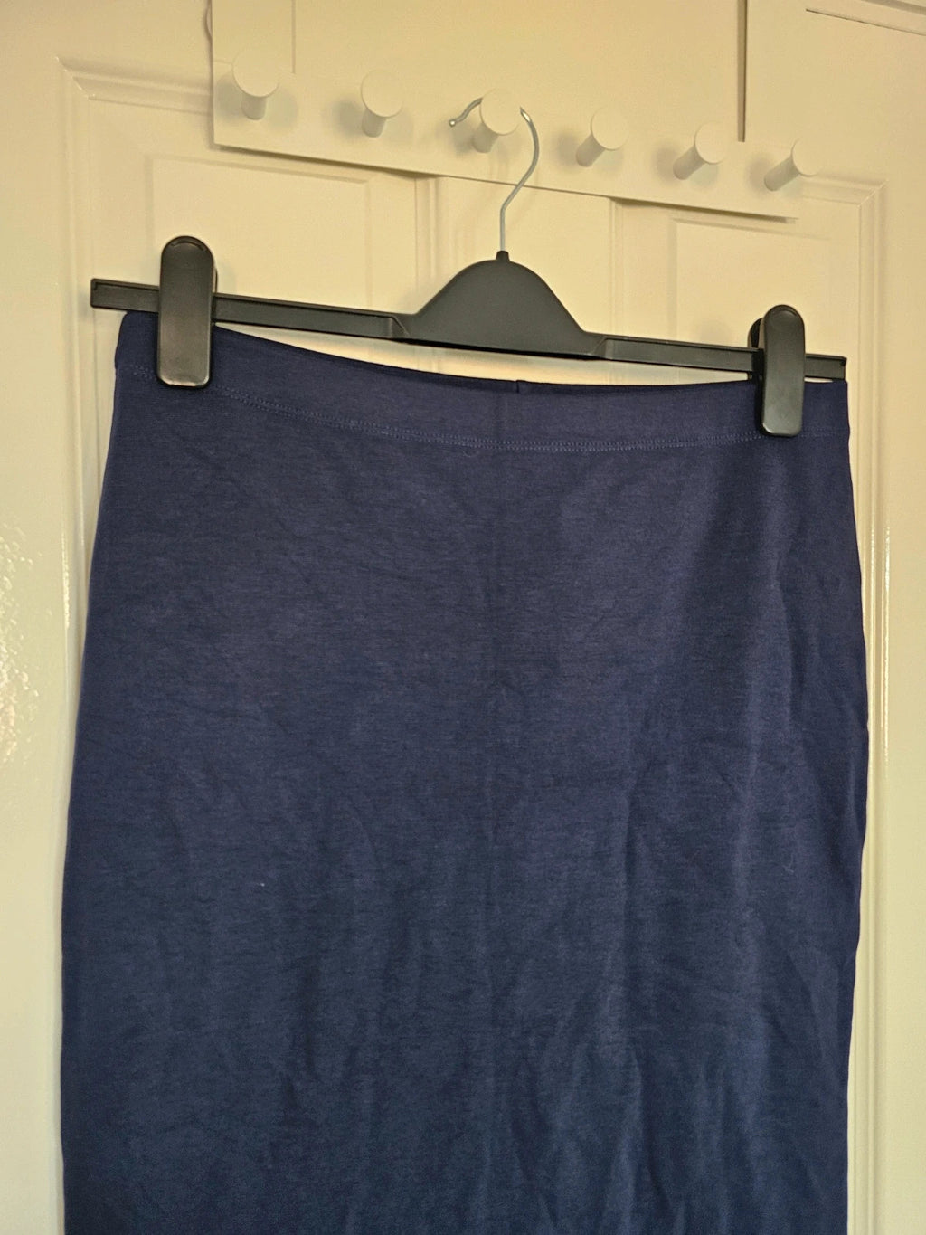 George pencil knee length skirt women jersey split hem elastic waist timeless navy plus size 2XL/16