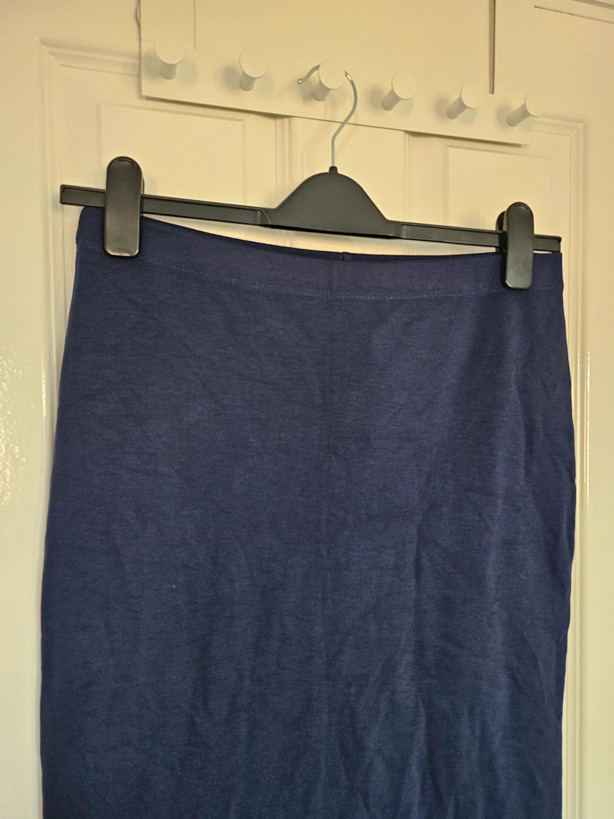 George pencil knee length skirt women jersey split hem elastic waist timeless navy plus size 2XL/16