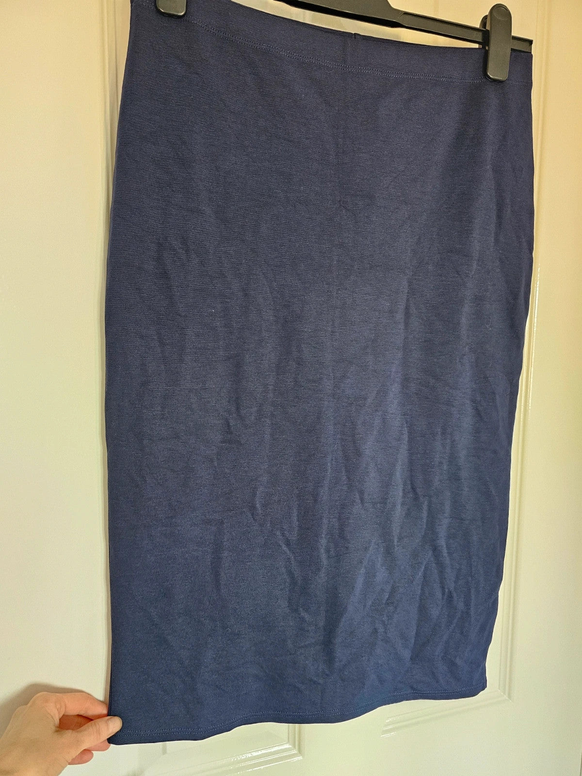 George pencil knee length skirt women jersey split hem elastic waist timeless navy plus size 2XL/16