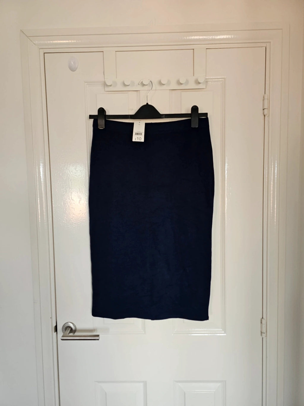 George pencil knee length skirt women jersey split hem elastic waist timeless navy plus size 2XL/16