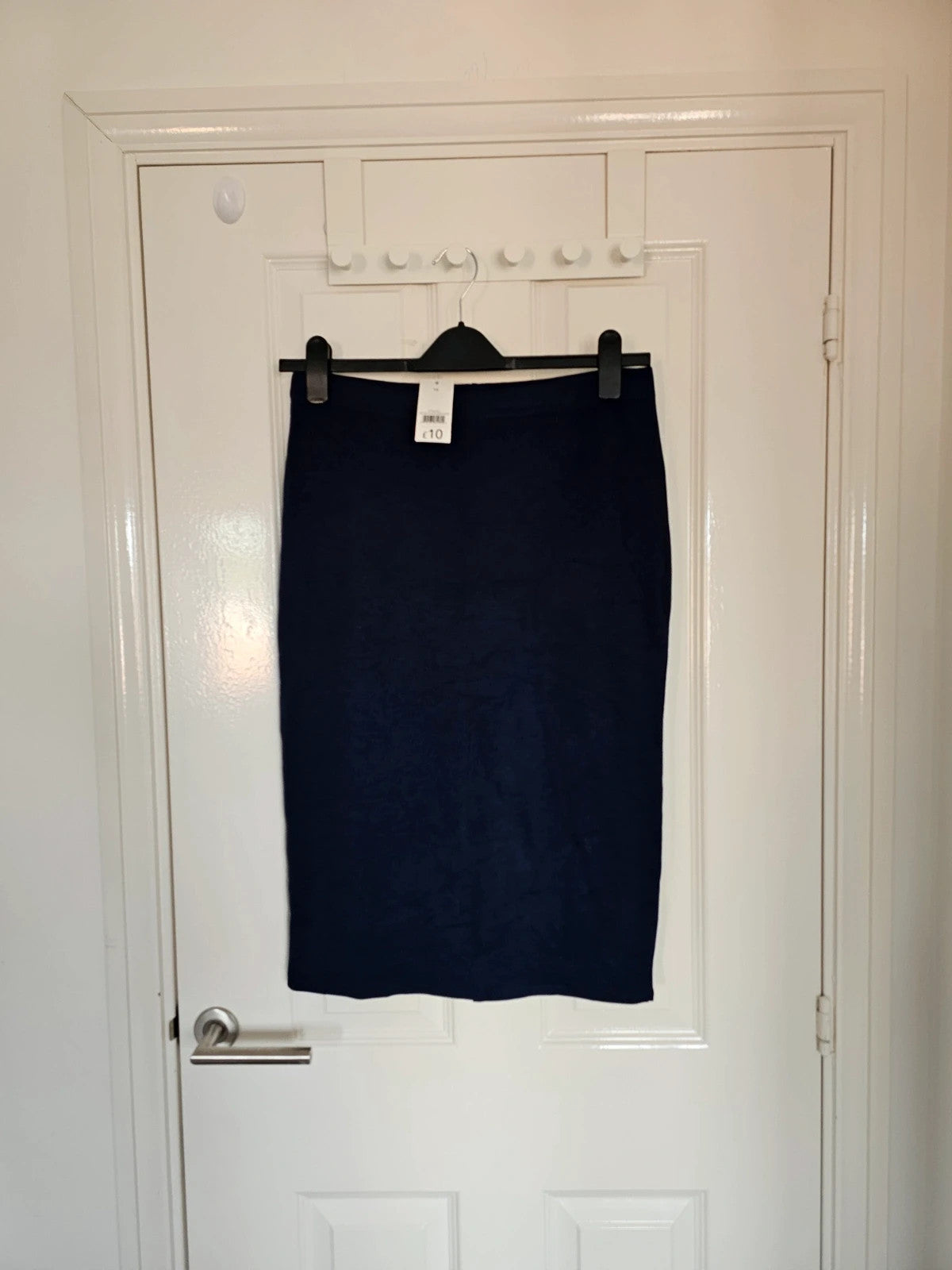 George pencil knee length skirt women jersey split hem elastic waist timeless navy plus size 2XL/16