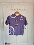 Disney cotton tie-dye Mickey Mouse top women short sleeve soft jersey T-shirt casual purple XS/6
