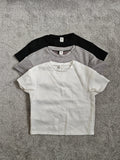 Shein boys bundle of 5 pcs short sleeve T-shirt & shorts grey/black/white 5y