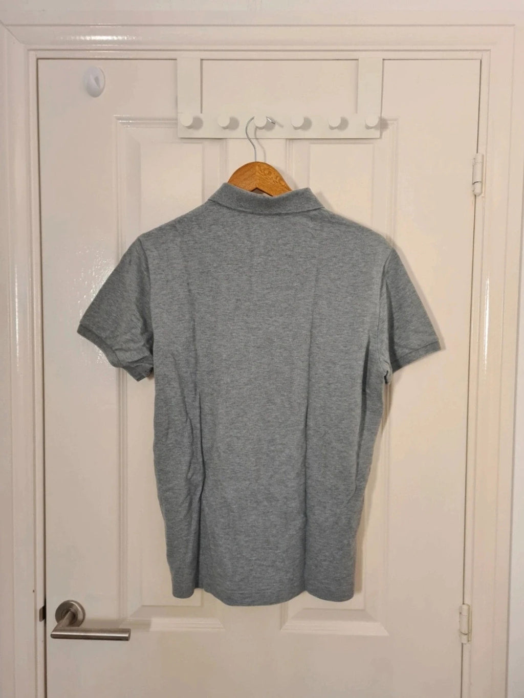 Moncler maglia polo manica corta logo patch cotton polo shirt men short sleeve grey S
