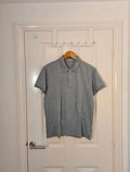 Moncler maglia polo manica corta logo patch cotton polo shirt men short sleeve grey S