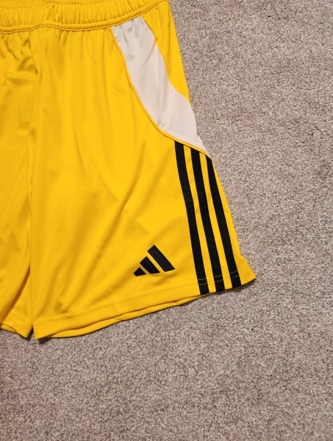 Adidas tiro 24 football shorts lightweight aeroready active sport shorts yellow/black unisex S