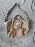 Cath Kidston women shoulder big bag safari park handbag zipper pockets overnight cotton green