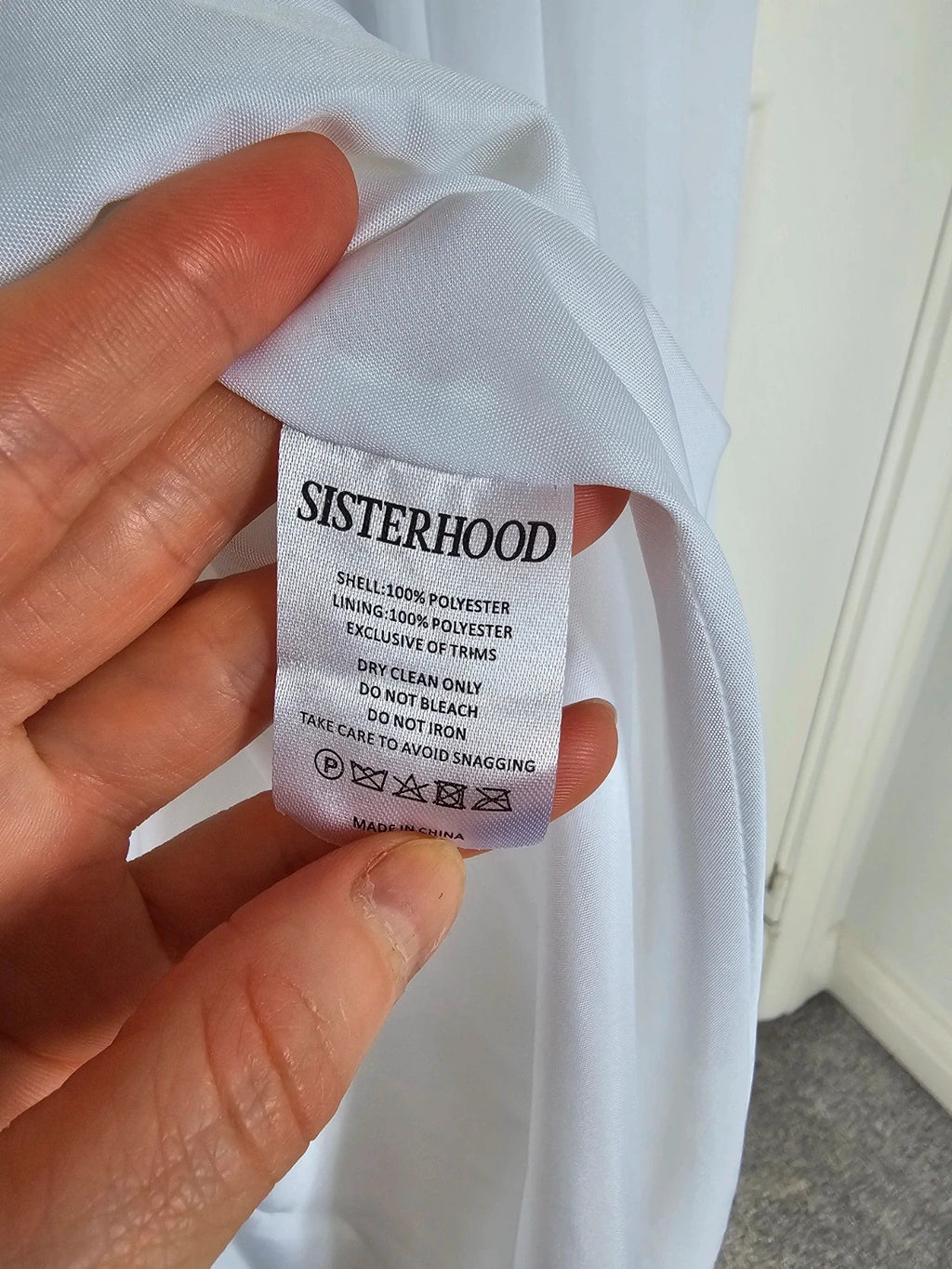 Sisterhood Cressida maxi dress women weeding bride straps cowl neck lining white dress XS/8