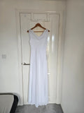 Sisterhood Cressida maxi dress women weeding bride straps cowl neck lining white dress XS/8