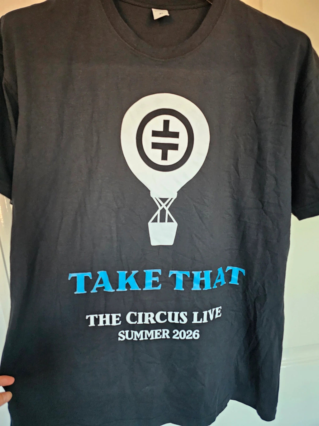 Take That the circus live 2026 concert T-shirt summer tour cotton tee balloon print black XL/14