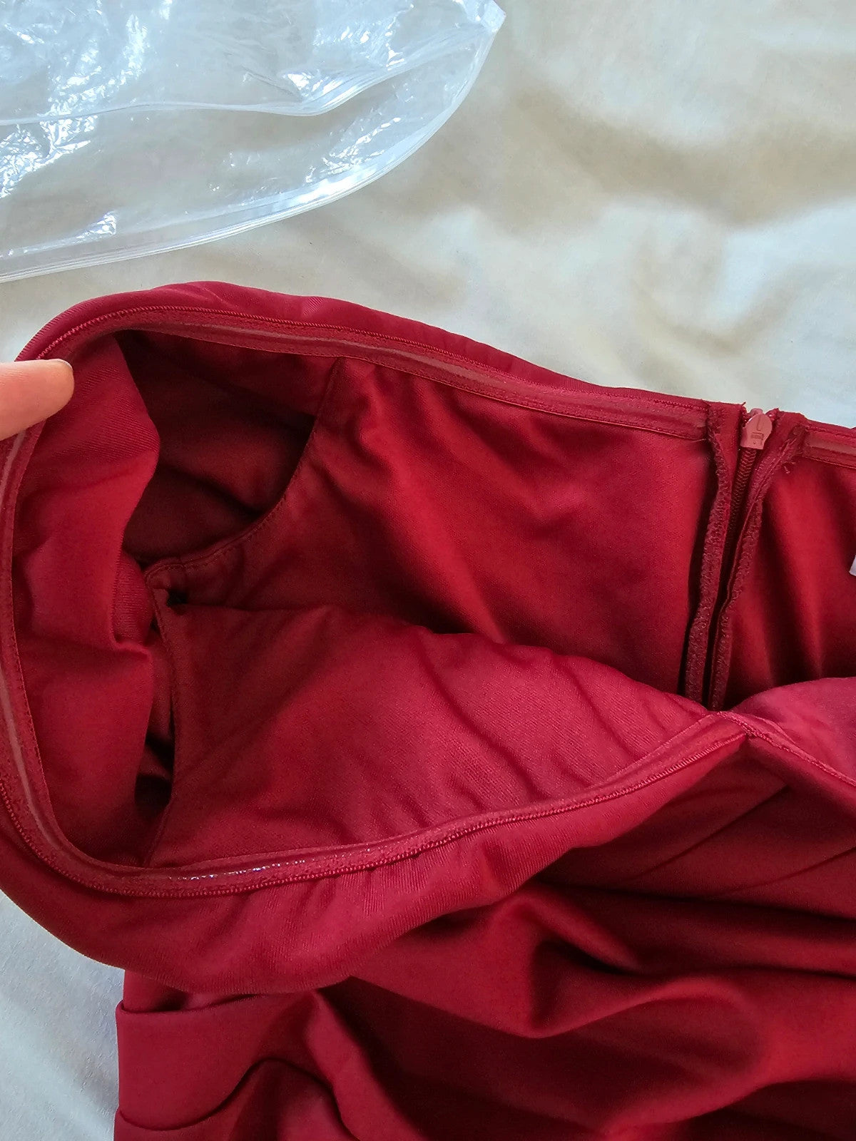 Adyce one shoulder cross maxi dress women V-neck pleated long ribbon high split weeding red M/10
