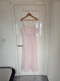 Forever New Aaliyah godet slip long dress women chiffon cocktail party dress rose 2XL/16