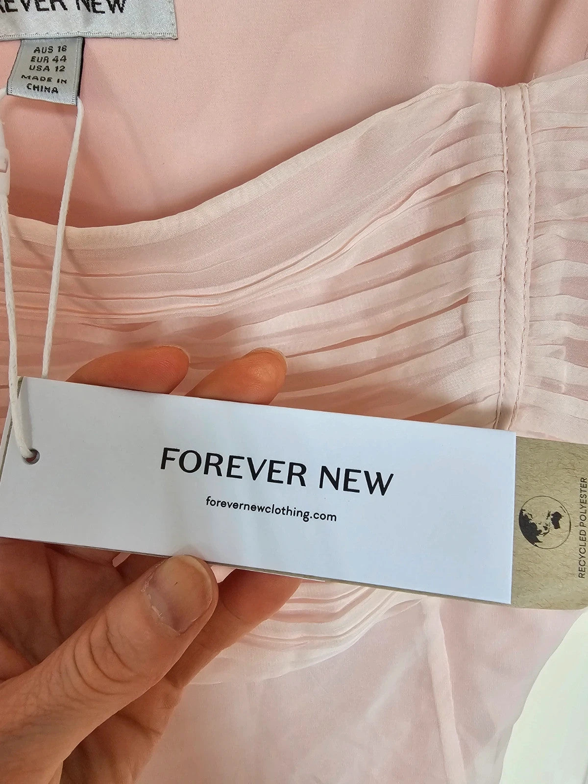 Forever New Aaliyah godet slip long dress women chiffon cocktail party dress rose 2XL/16