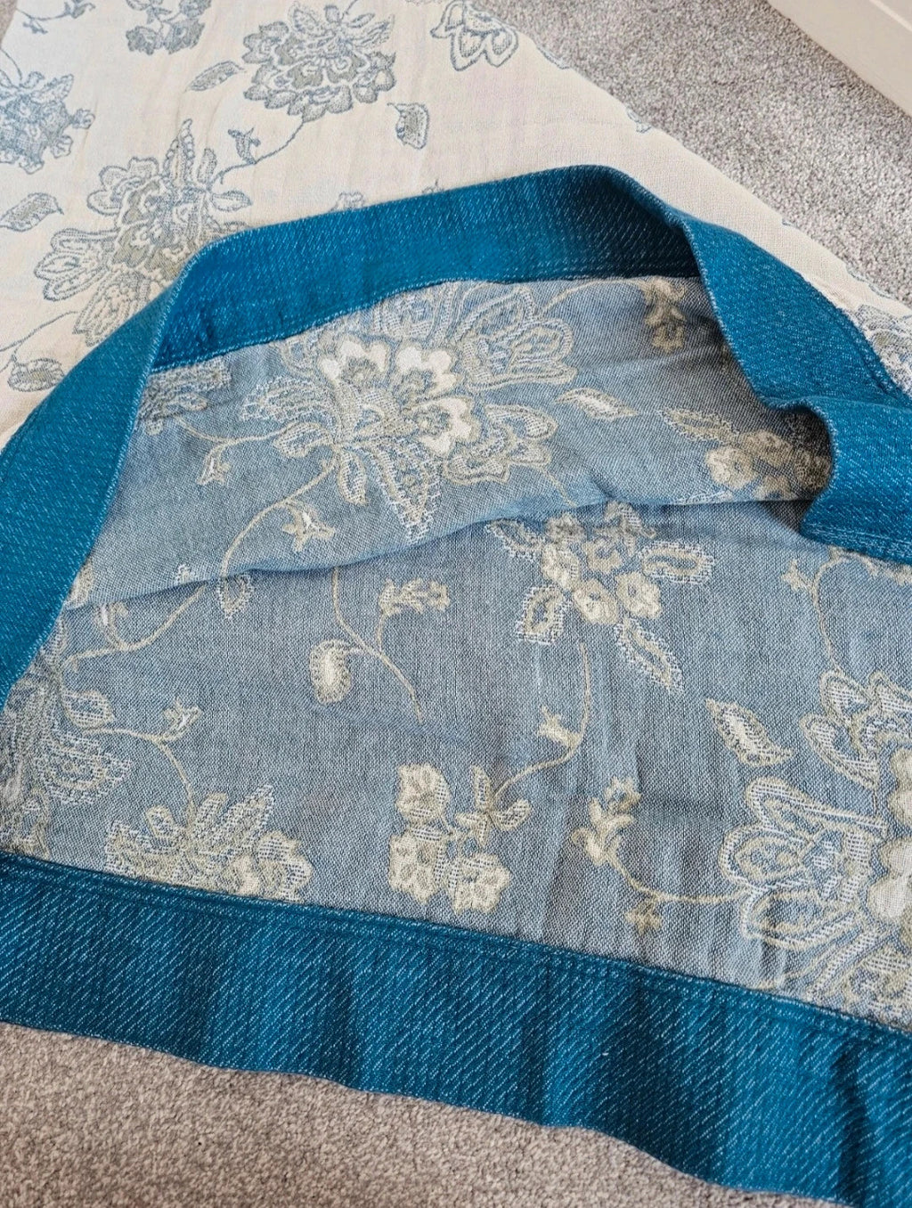 Casa & beyond floral dream comfort blanket home decoration bed cover cotton floral blue 150x200cm