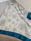 Casa & beyond floral dream comfort blanket home decoration bed cover cotton floral blue 150x200cm