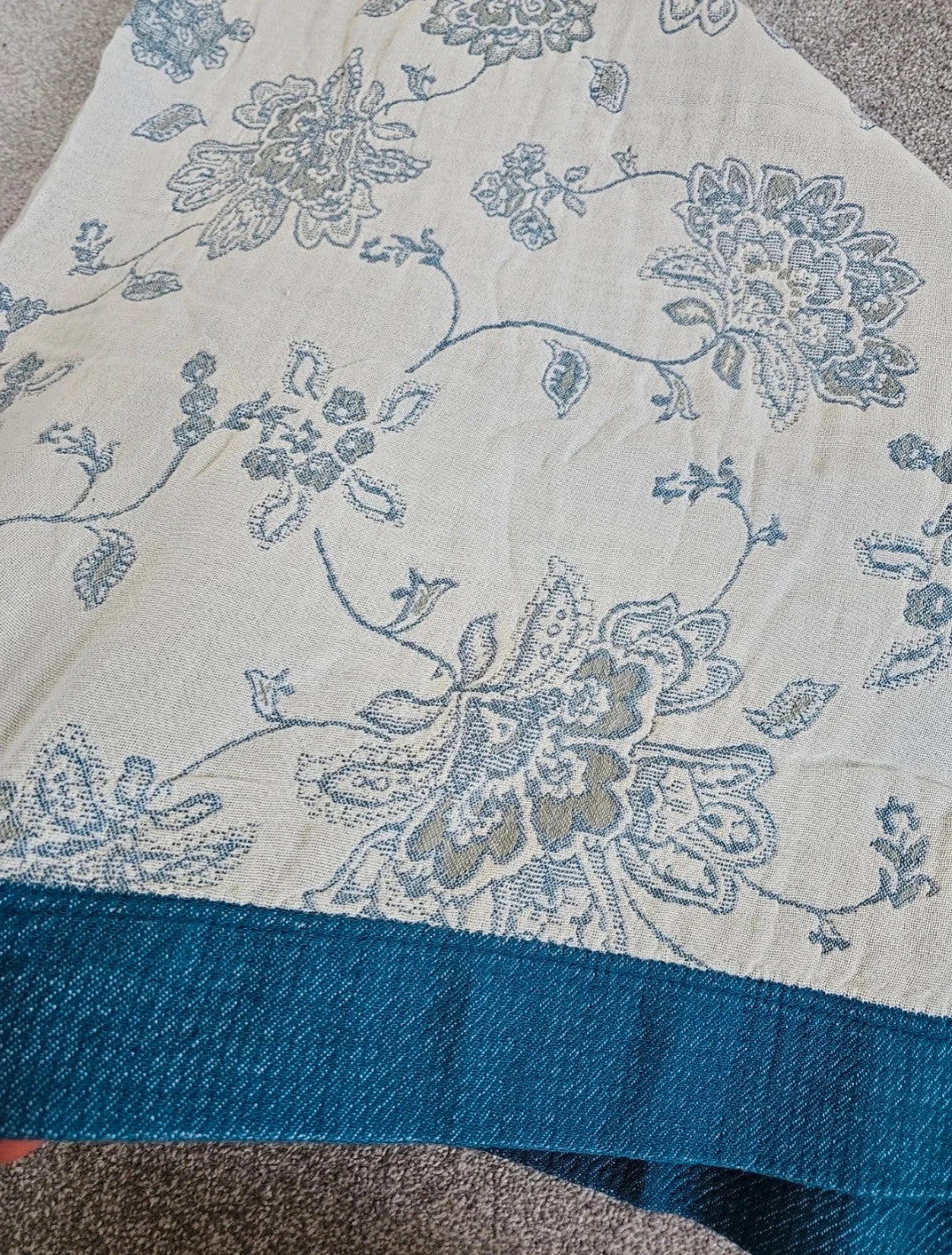 Casa & beyond floral dream comfort blanket home decoration bed cover cotton floral blue 150x200cm