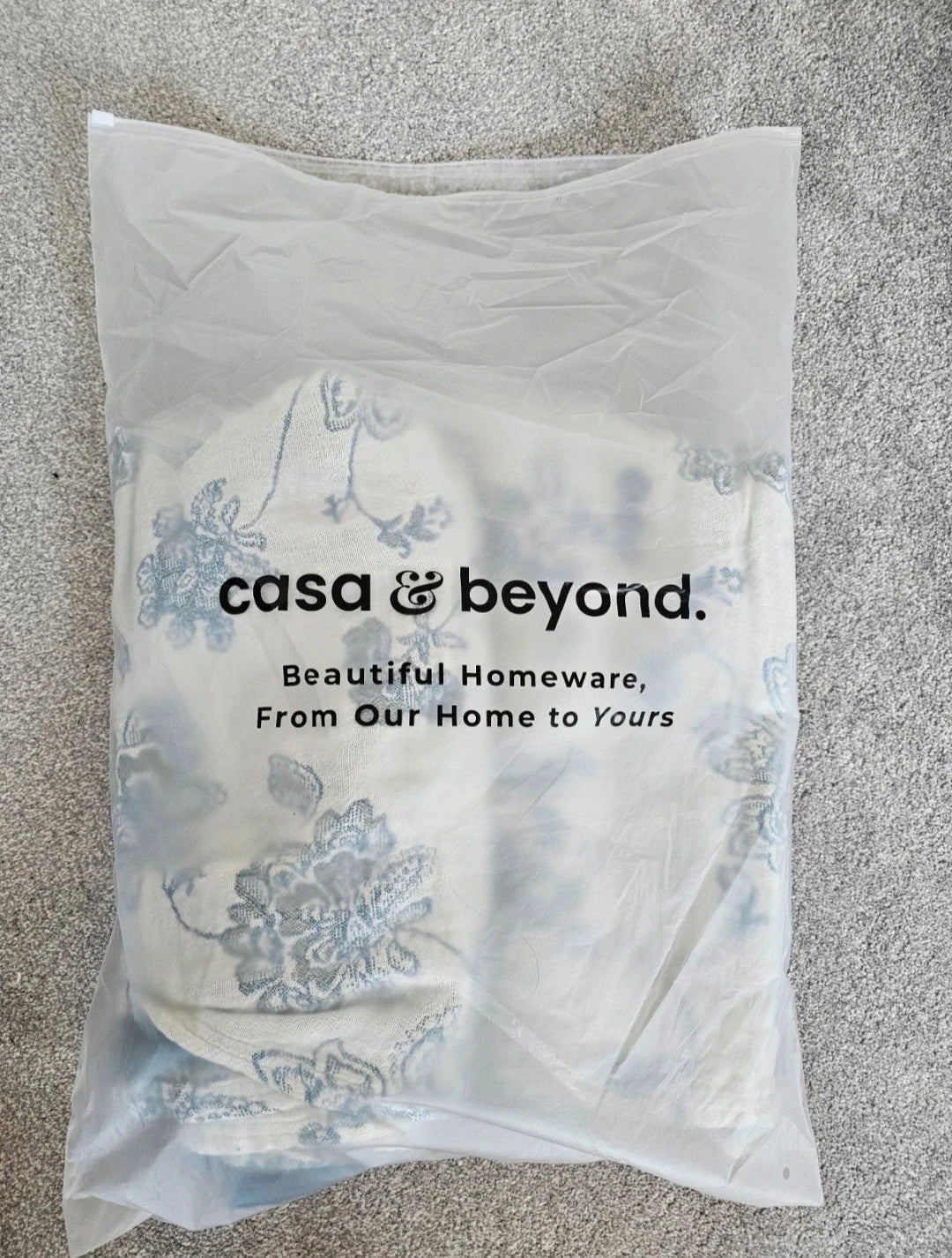 Casa & beyond floral dream comfort blanket home decoration bed cover cotton floral blue 150x200cm