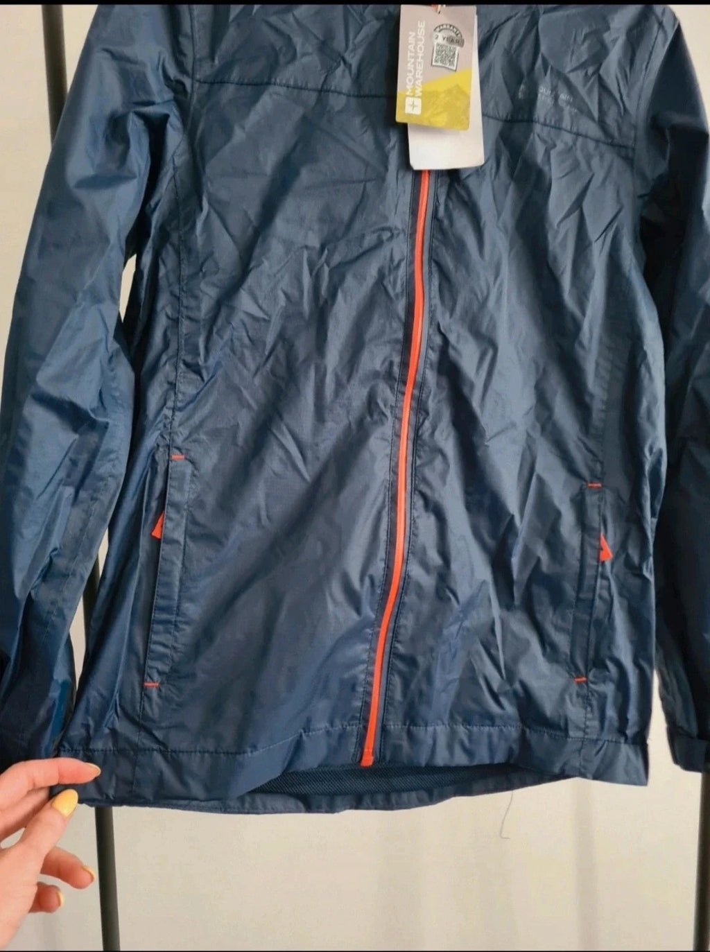 Mountain Warehouse teen 13y torrent kids waterproof lightweight jacket hood dark blue