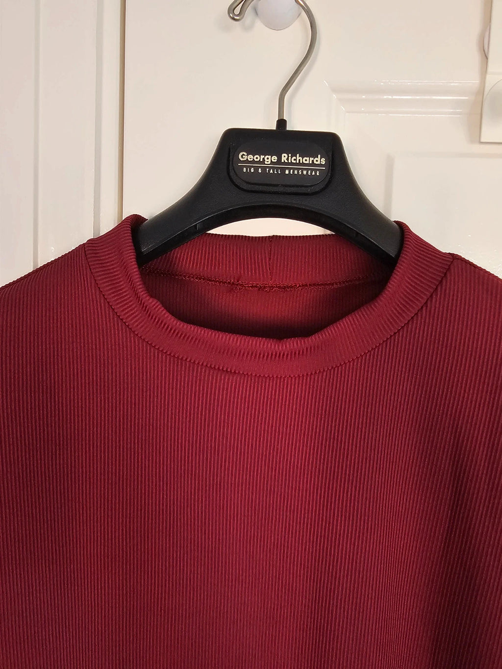 Generic women textured knit co-ord set jumper trousers wide straight leg burgundy casual one size