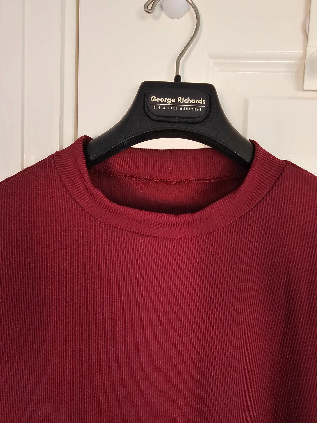 Generic women textured knit co-ord set jumper trousers wide straight leg burgundy casual one size