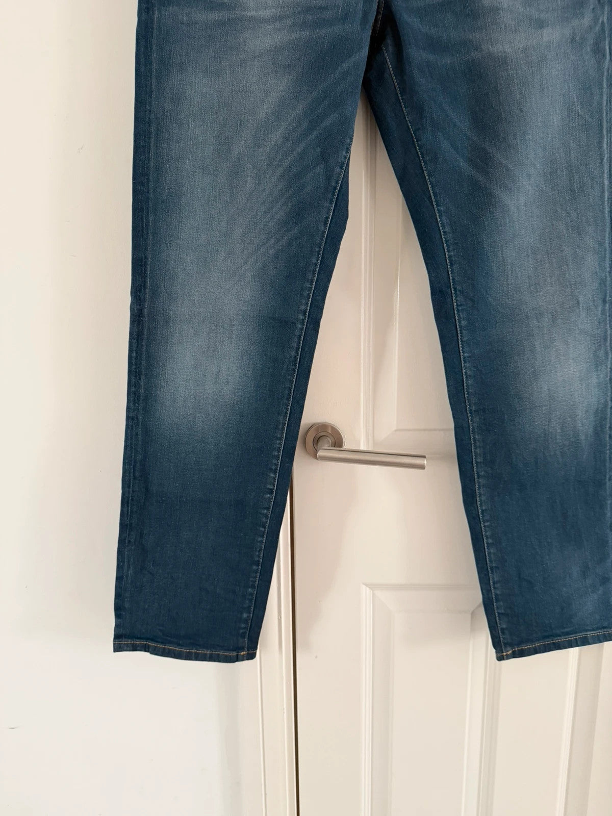 Only & sons onsweft regular straight leg jeans men cotton mid rise dark blue denim trousers W33L32