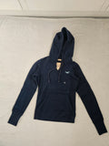 Hollister women feel good icon hoodie slim fit embroidered logo navy XS/6