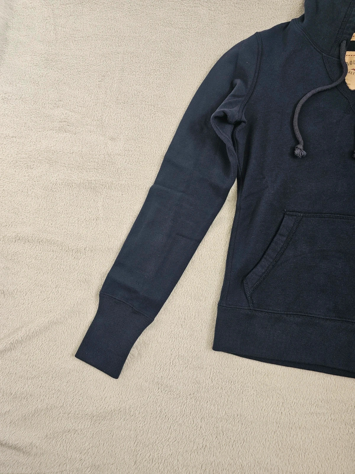 Hollister women feel good icon hoodie slim fit embroidered logo navy XS/6