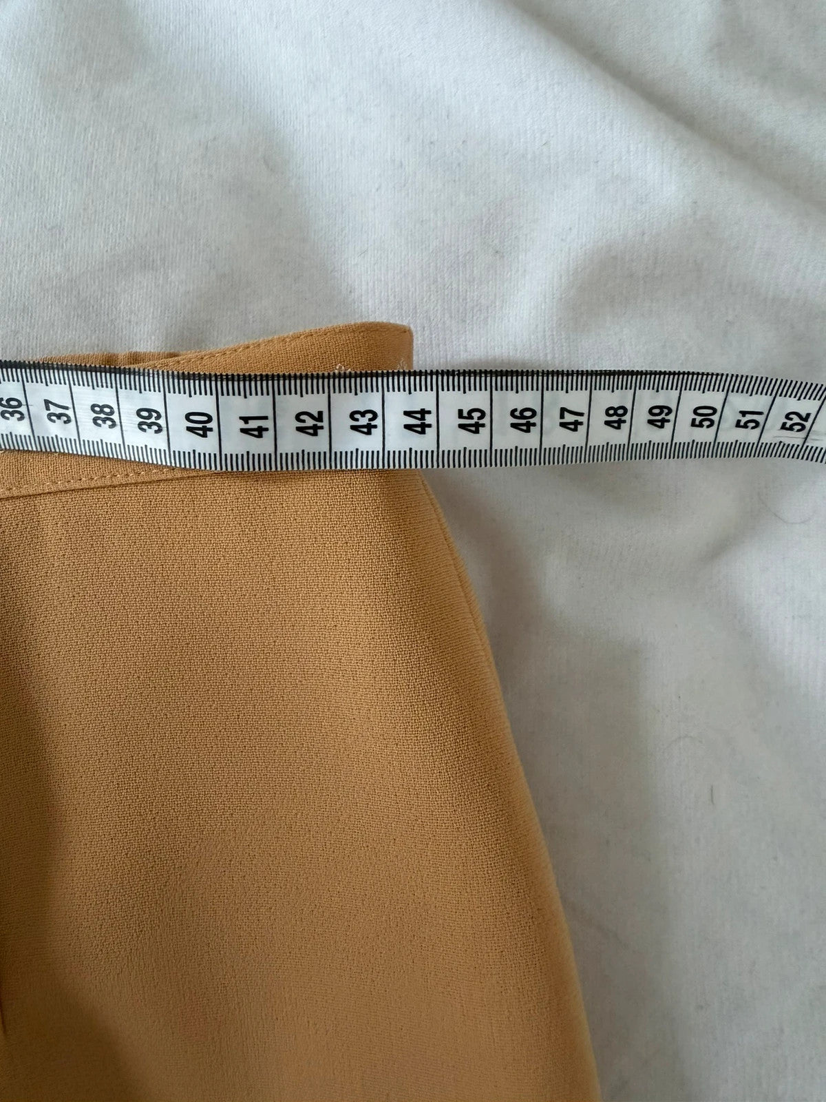 Jacques Vert women vintage tailored front-pleat midi skirt mid-rise pencil office canel/brown 2XL/16