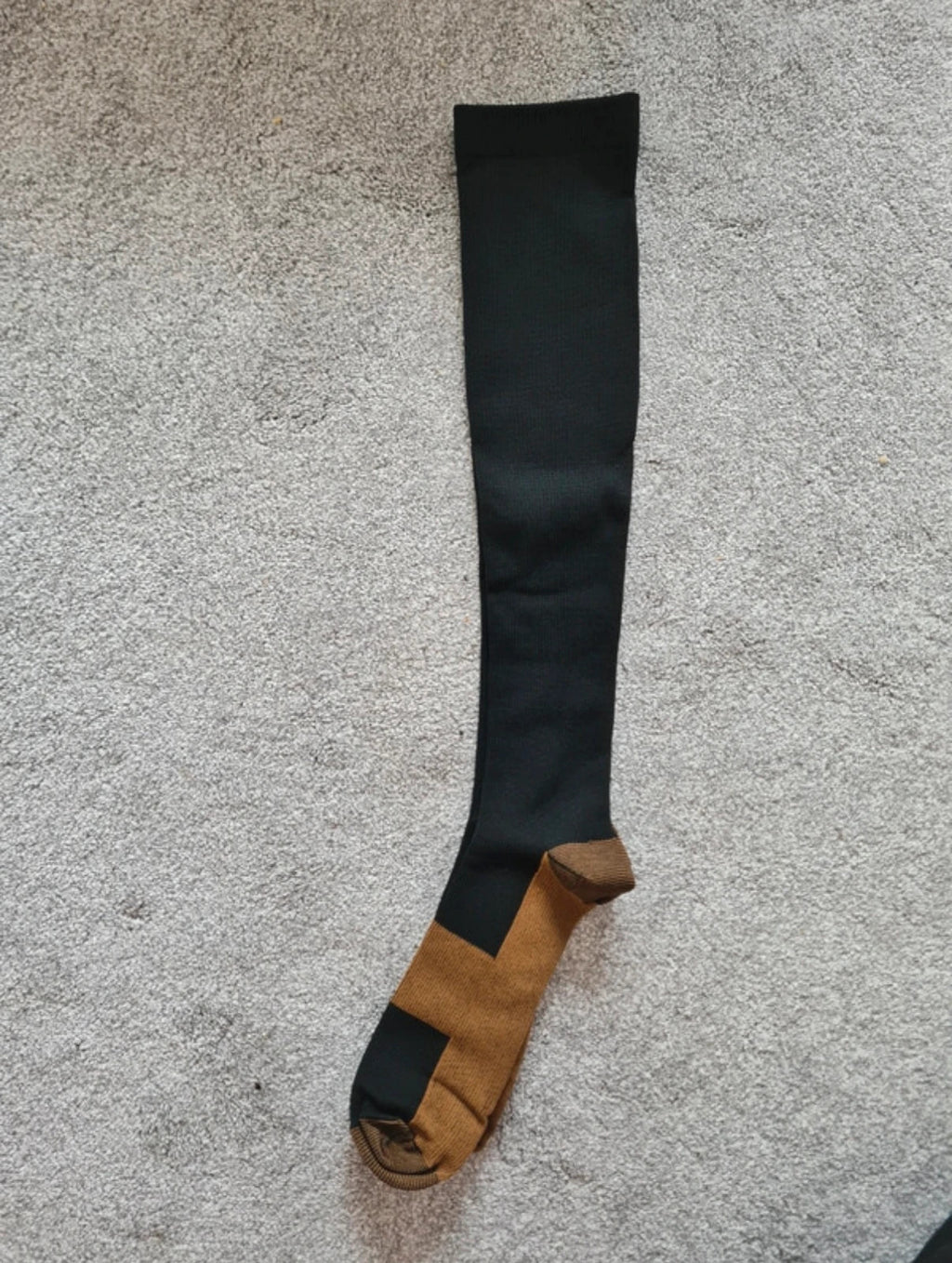 Generic women/men knee high compression socks medical improve circulation black/brown L/XL