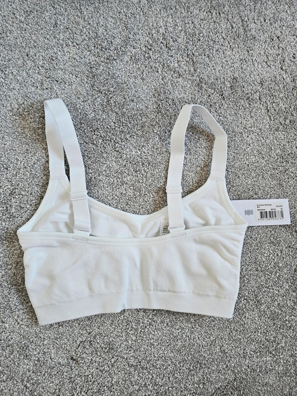 Boody women full bust wireless T-shirt bra underwear bamboo seamfree padded white XS/6