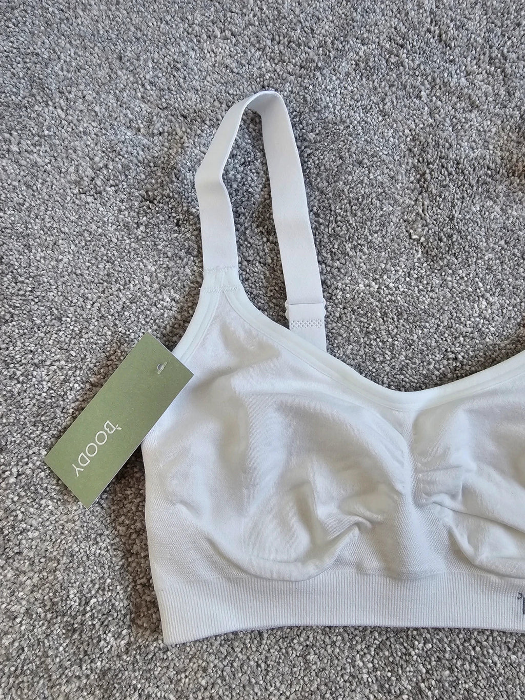 Boody women full bust wireless T-shirt bra underwear bamboo seamfree padded white XS/6