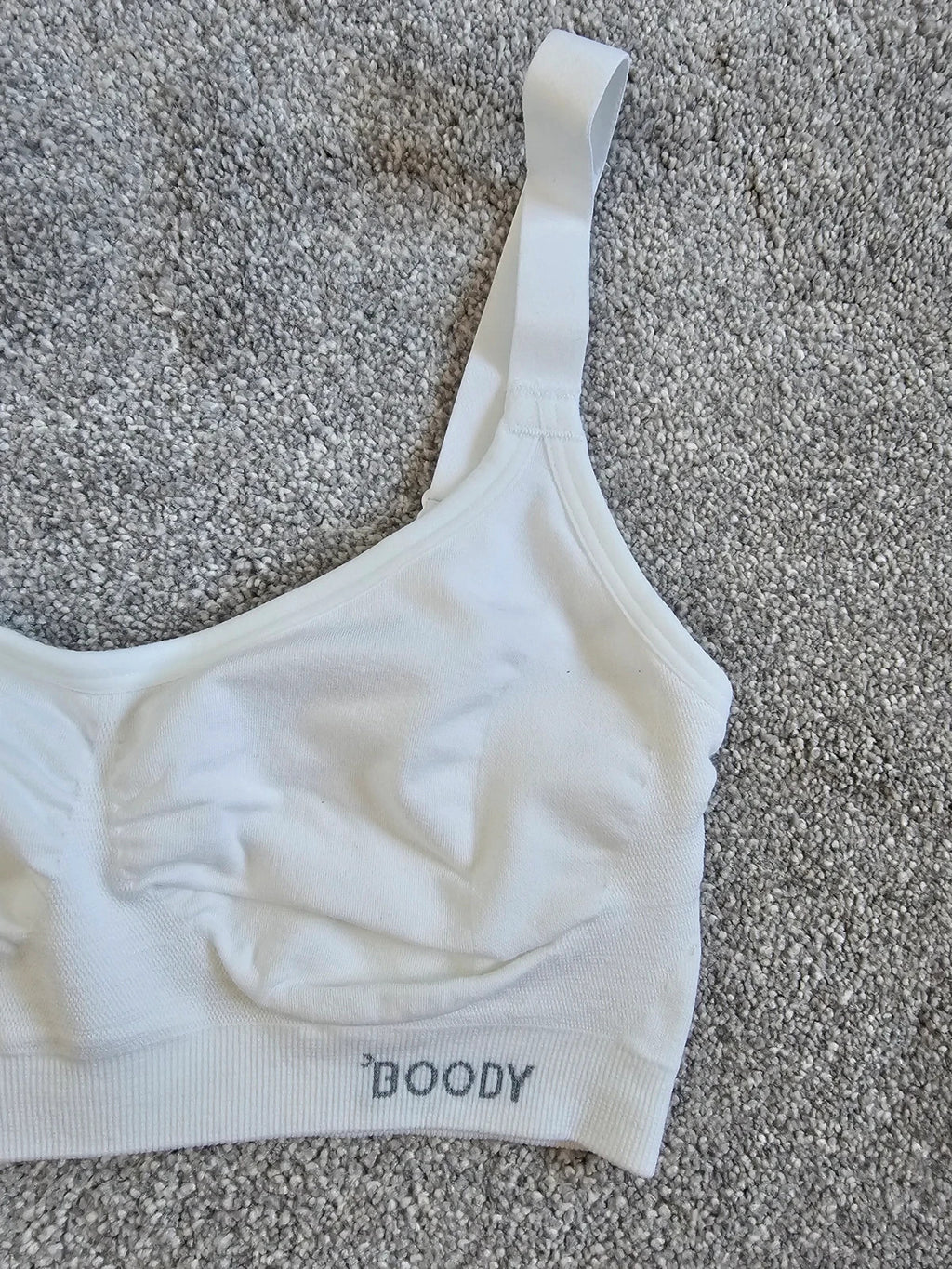 Boody women full bust wireless T-shirt bra underwear bamboo seamfree padded white XS/6