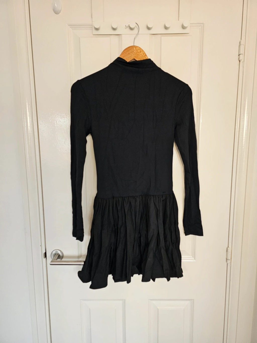 Asos women long sleeve turtleneck mini dress fitted soft woven skirt casual S/8