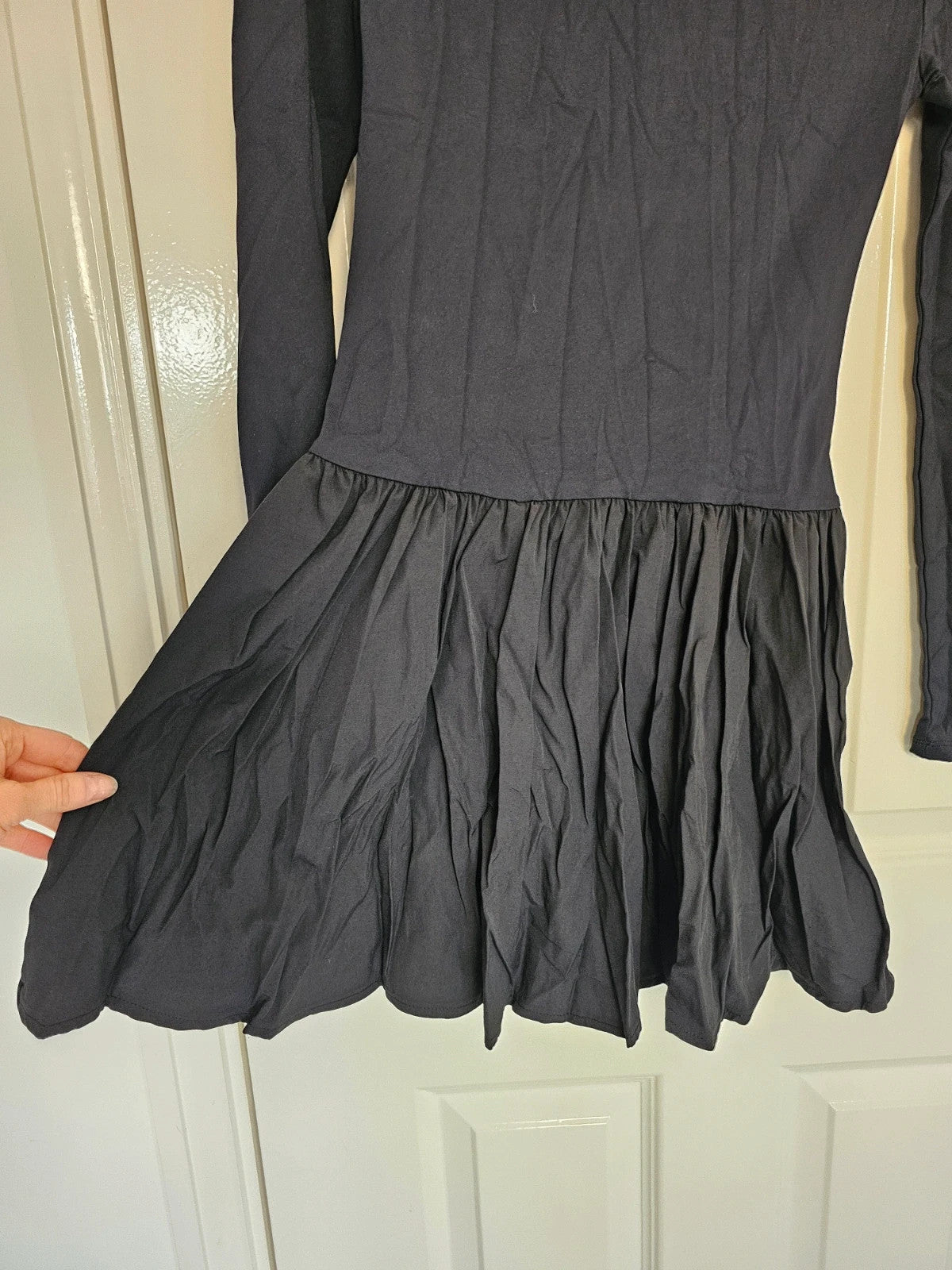 Asos women long sleeve turtleneck mini dress fitted soft woven skirt casual S/8