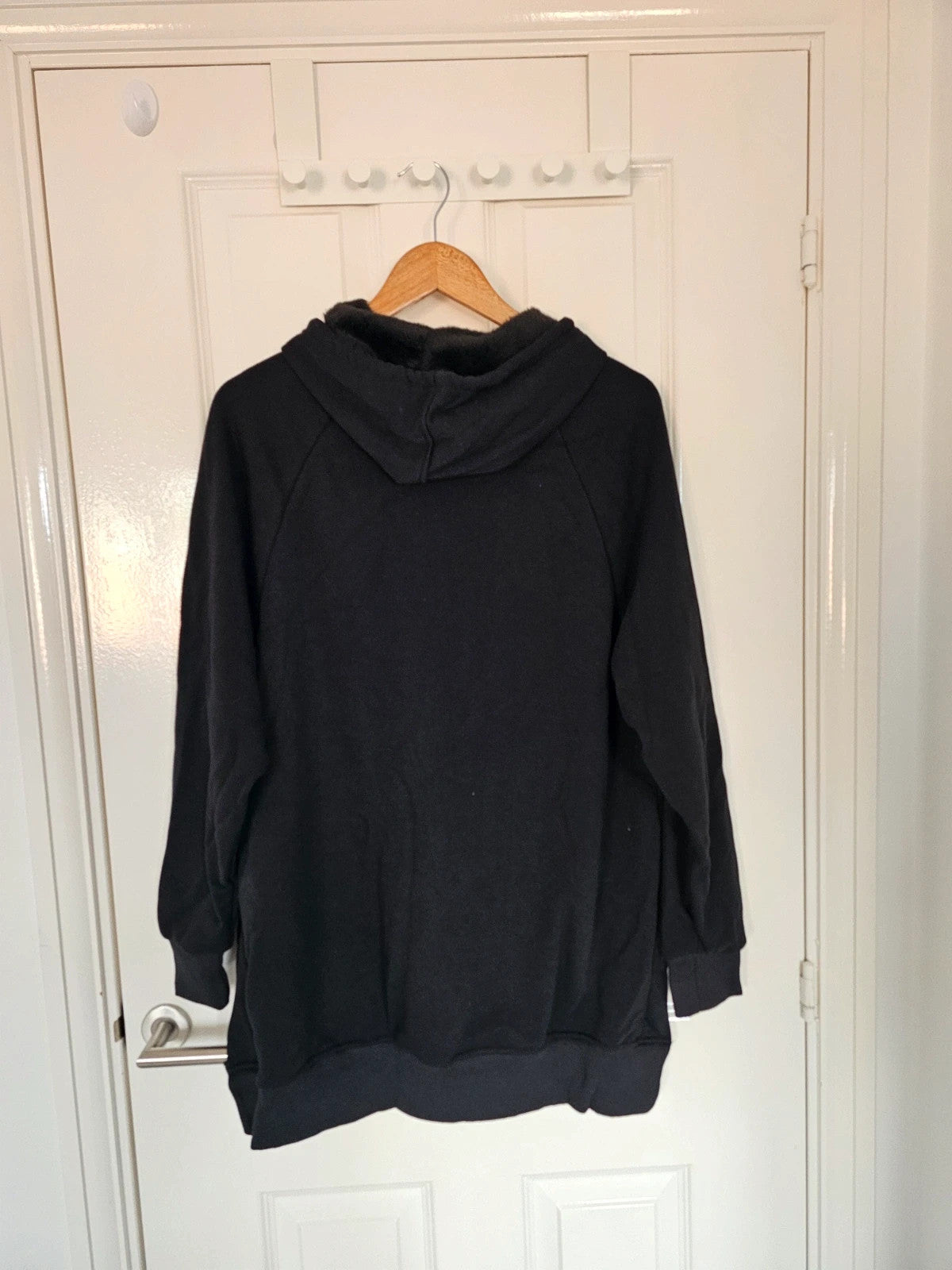 The Warmy women oversized hoodie dress blanket fleece inside cotton black L/12