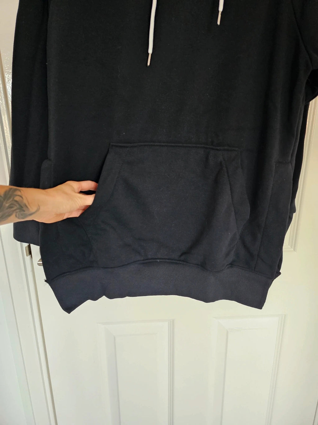 The Warmy women oversized hoodie dress blanket fleece inside cotton black L/12
