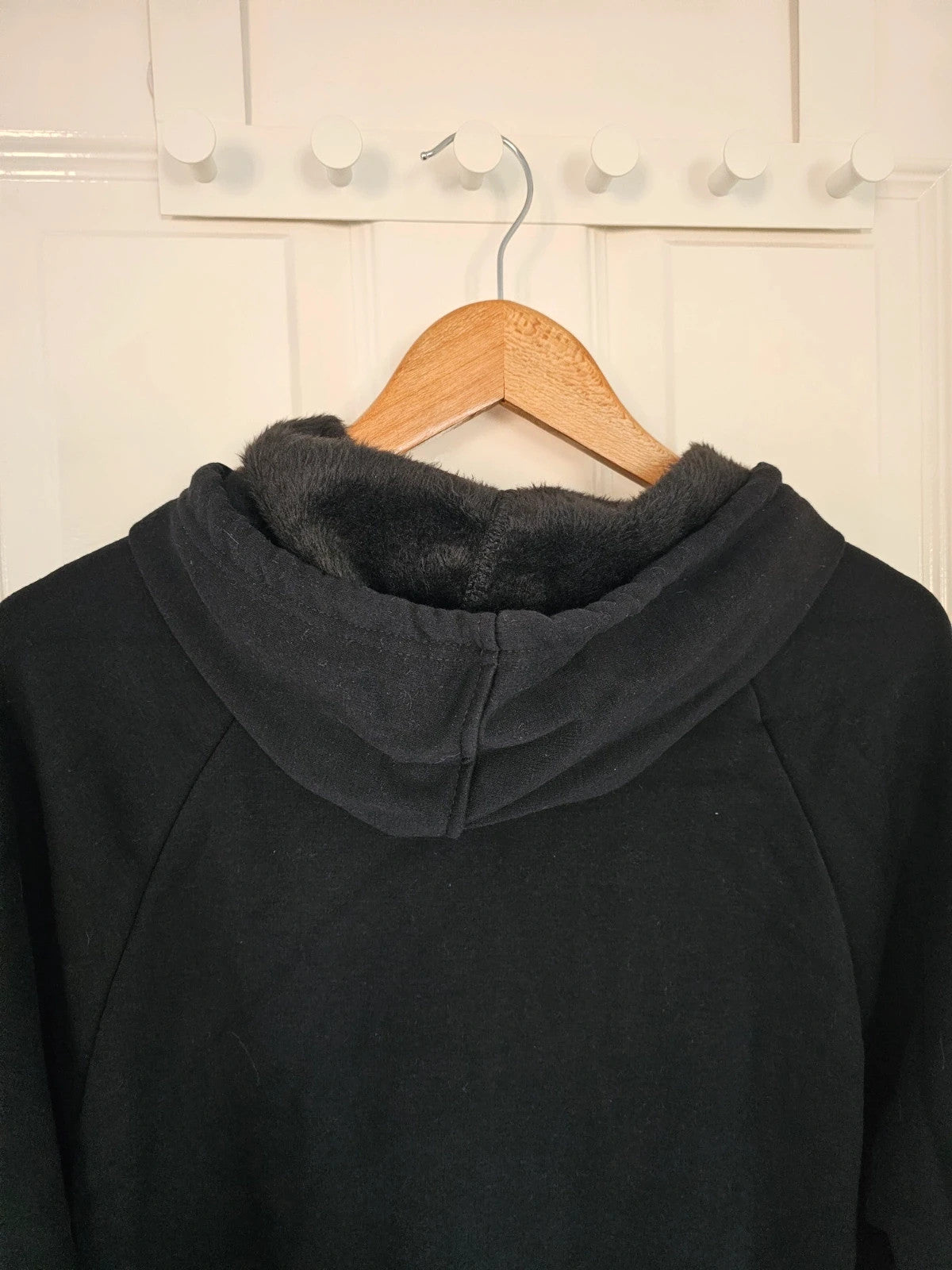 The Warmy women oversized hoodie dress blanket fleece inside cotton black L/12