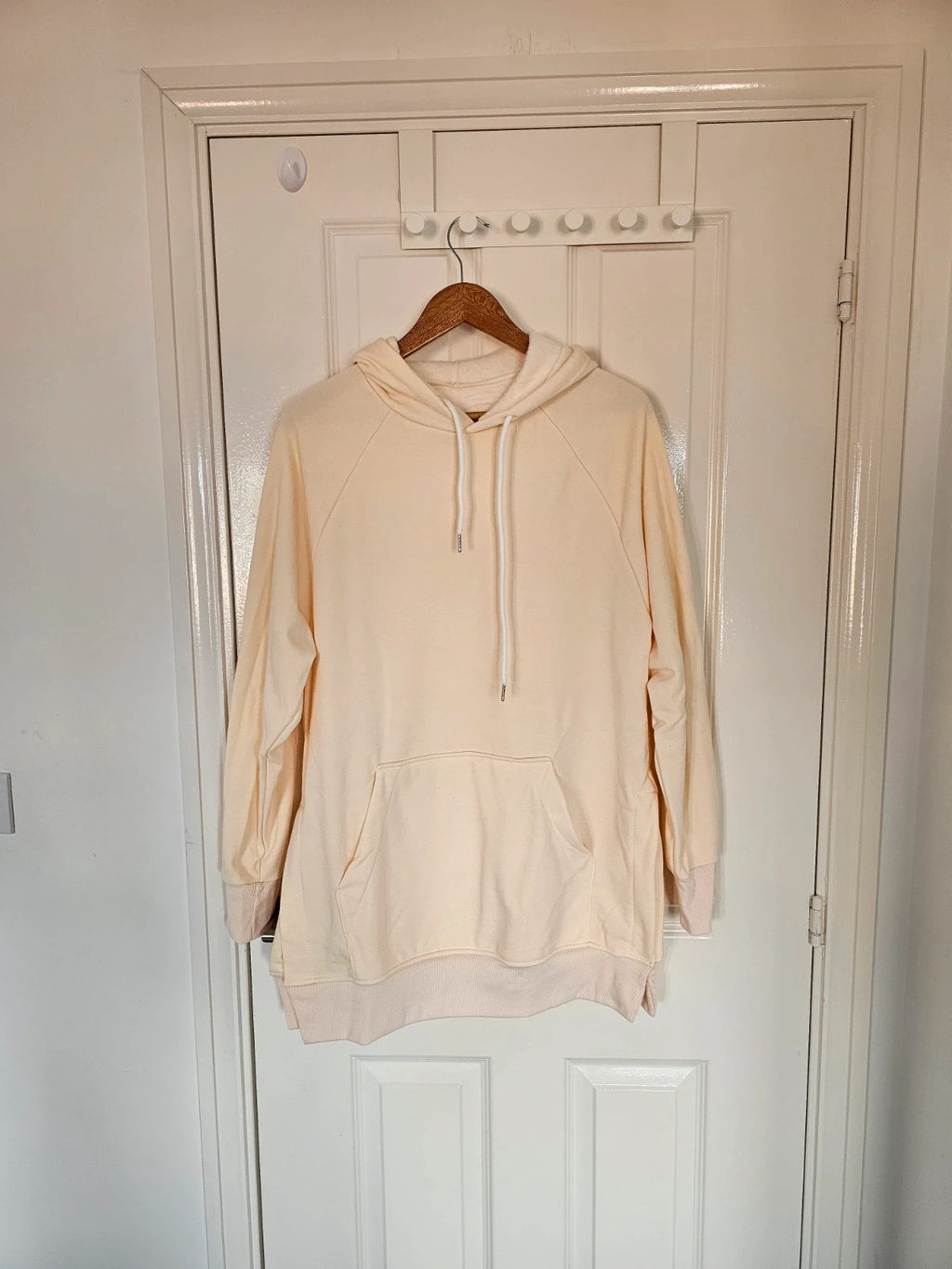 The Warmy women oversized hoodie dress blanket fleece inside cotton yellow L/12