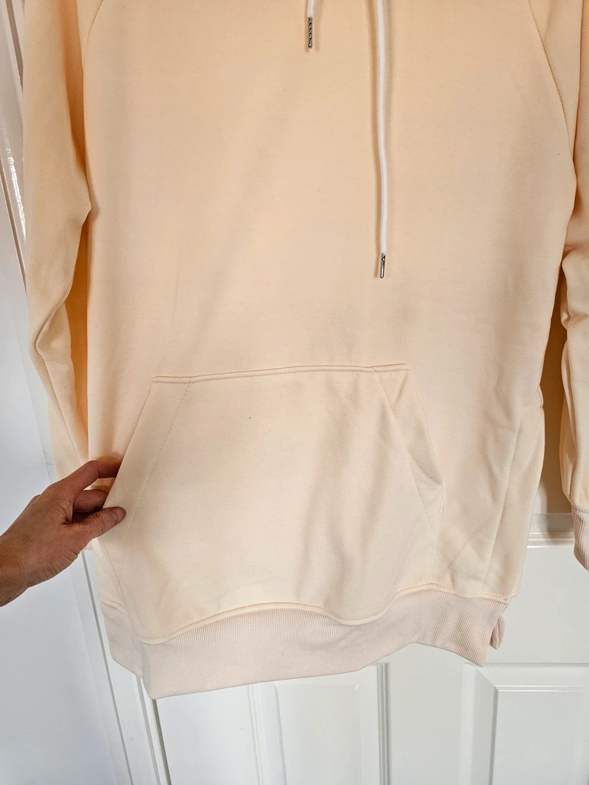 The Warmy women oversized hoodie dress blanket fleece inside cotton yellow L/12