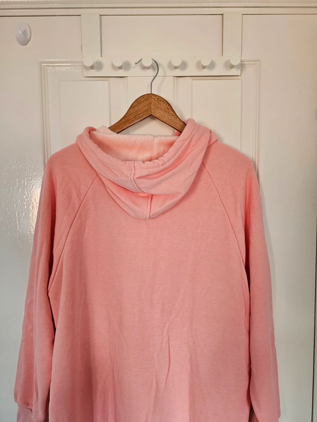 The Warmy women oversized hoodie dress blanket fleece inside cotton pink XL/14